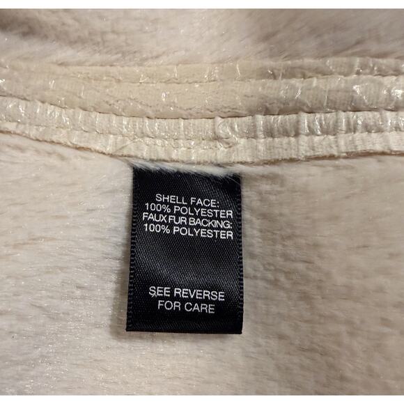 Buckle Black | Women’s Jacket Ivory Cream Faux Snake Skin Fur So Soft - Large - Picture 7 of 8